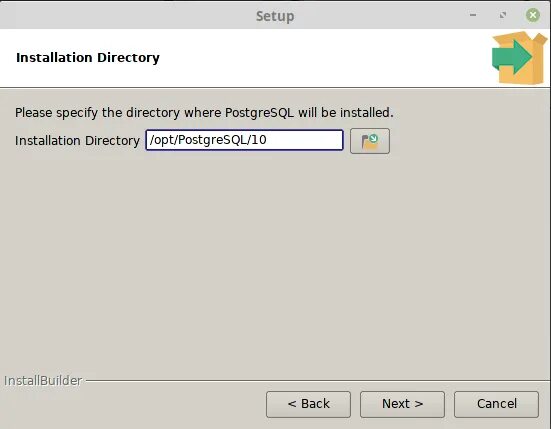 Installation Directory. Install POSTGRESQL Linux. Installation Direction. Please use Force install dir.