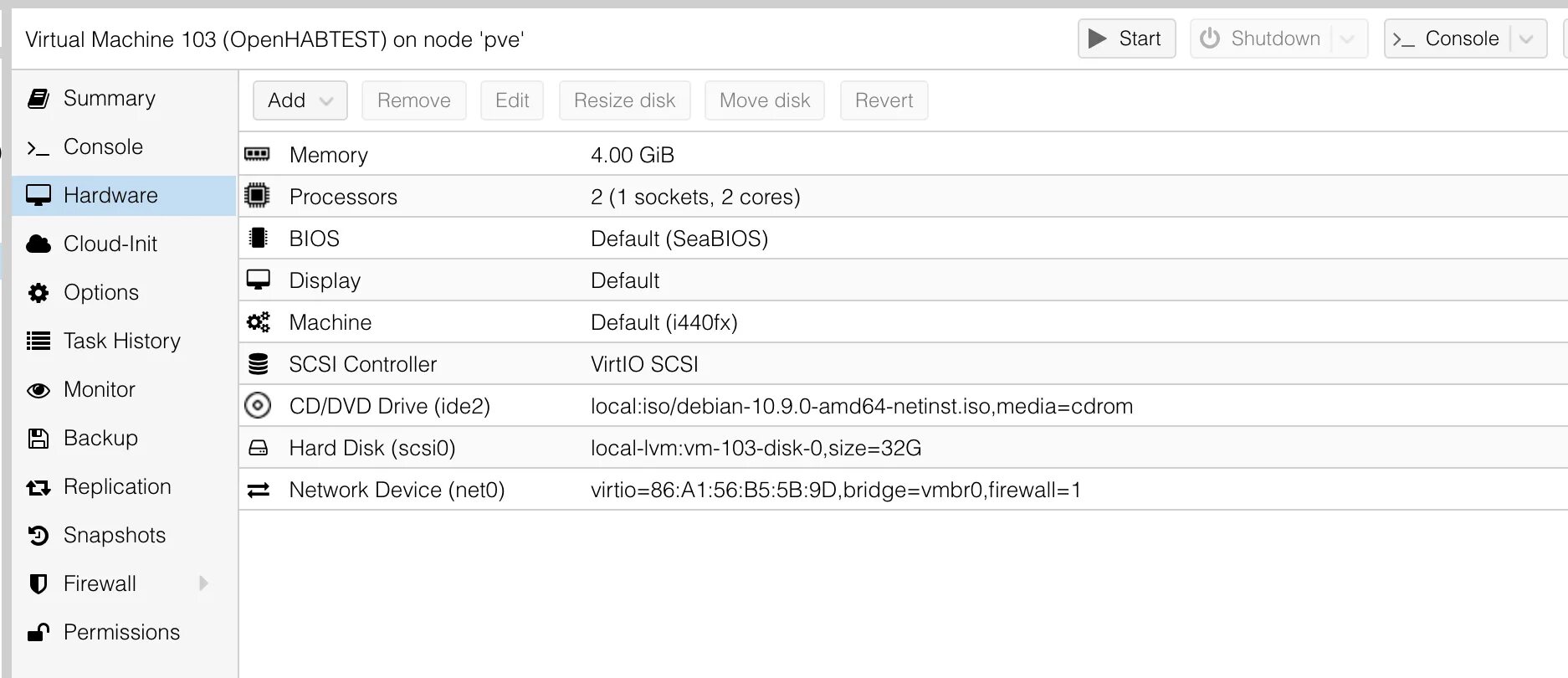 Vm list