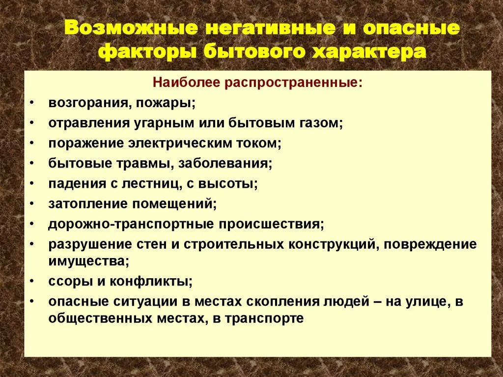 Перечислите факторы безопасности. Основные опасные факторы бытового характера. Негативные факторы бытового характера. Основные негативные и опасные факторы бытового характера. Негативные факторы бытового характера и меры по их предупреждению.