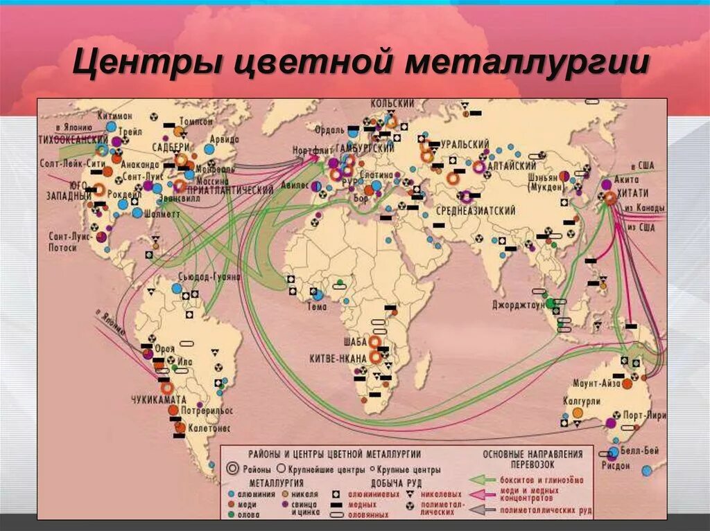 Черная и цветная металлургия задания. Крупнейшие центры цветной металлургии в России на карте. Крупнейшие месторождения цветных металлов в России на карте. Основные центры цветной металлургии. Цветная металлургия центр промышленности.