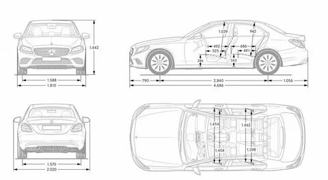 Мерседес w205 размеры