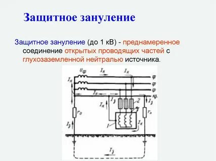 Область применения зануления