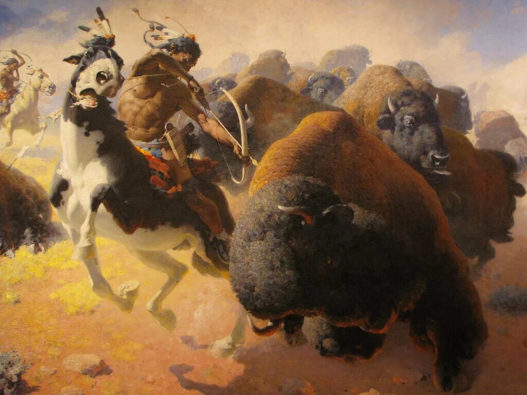 Художник иллюстратор фрэнк маккарти. Охотник на бизонов. Охота на бизонов в америке. Охота на бизонов в америке. Художник фрэнк маккарти индейцы.