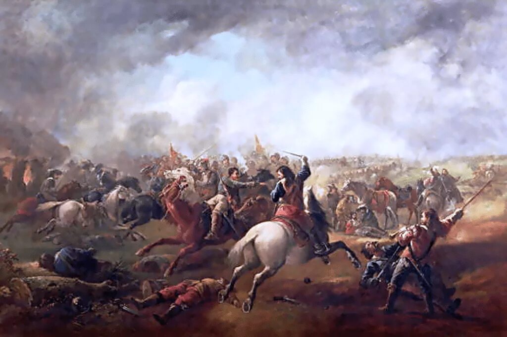 Английская революция войны. Оливер Кромвель в битве при Марстон-Муре. Битва при Марстон-Муре 1644.