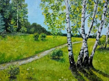 Рисунок русский пейзаж
