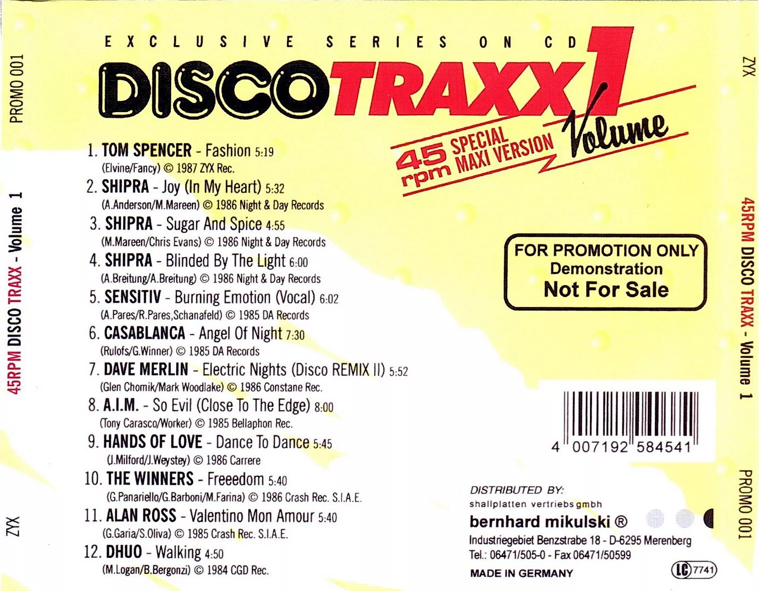 Disco remixes mp3. Электронная музыка 80-х. 45rpm Disco Traxx Vol.01-11 (1993-1995). Сборники Disco Night. 45rpm Disco Traxx 5.