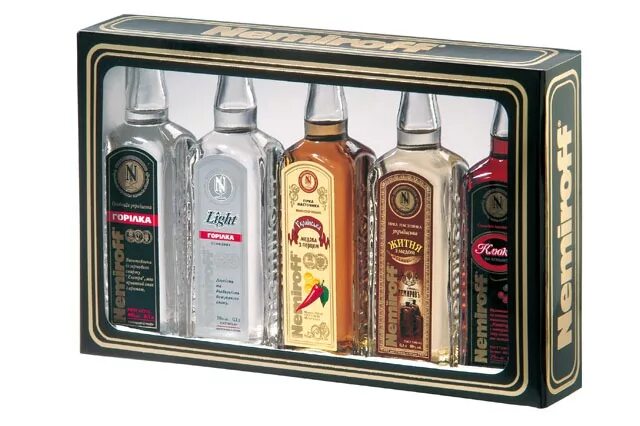 Подарочный набор бутылочек. Nemiroff водка 50 ml. немирофф подарочный набор водки. мини алкогольные бутылочки немирофф комплект. nemiroff набор подароч 0.1.