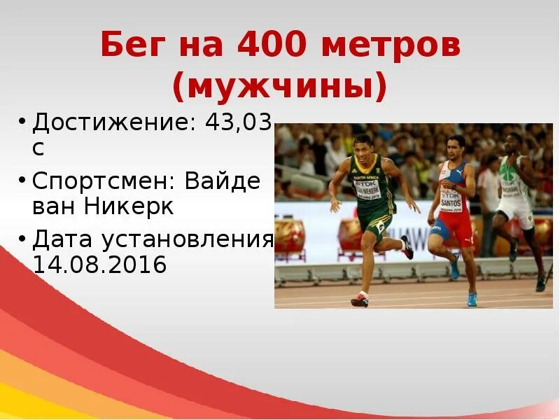 400 метров в минутах. 400 метров в минутах