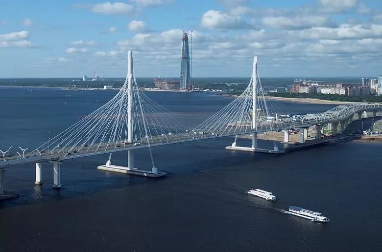 Какой мост перед установкой доставляли по воде. Вантовый мост зсд. вантовый мост зсд санкт-петербург.