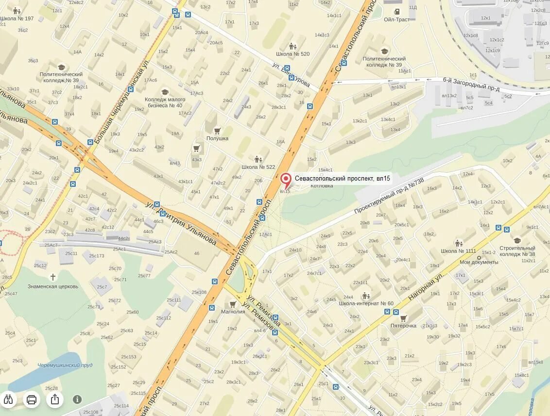 севастопольский проспект ближайшее метро. зюзино станция метро на карте. 67 поликлиника в москве варшавское шоссе. метро севастопольский проспект. улица покрышкина на карте москвы.