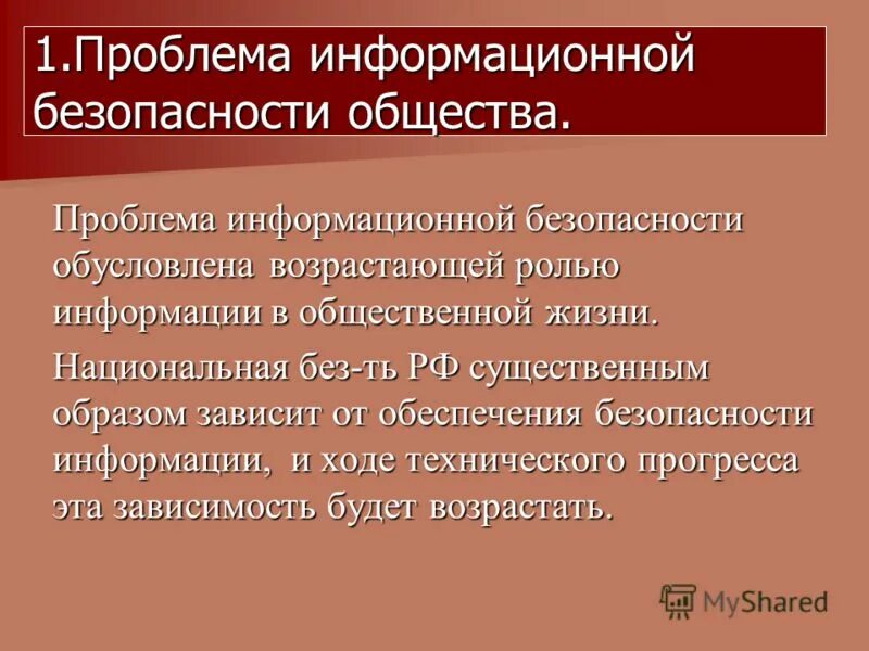 Проблема безопасности общества