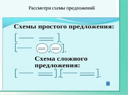 Как сделать схему предложения 4 класс
