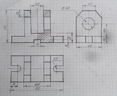 Работа эскизами чертежами