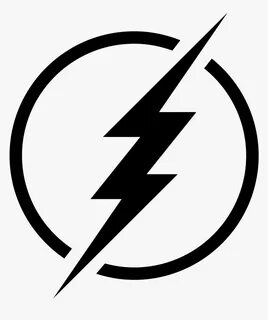 The Flash Sign Icon, Download At Icons8 - Flash Logo Black And White, HD Png Dow