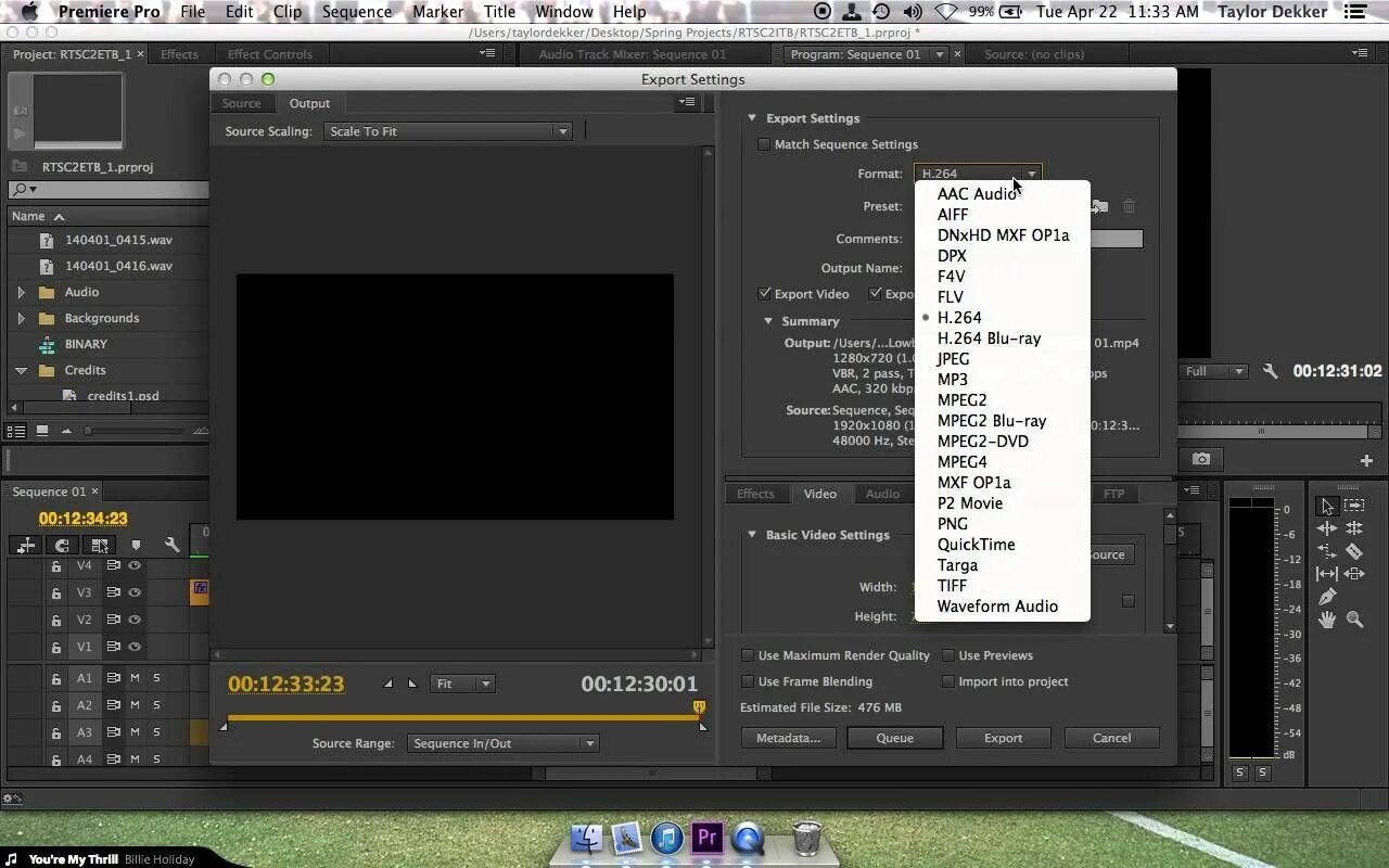 Как отрендерить в premiere pro. H264 кодек. окно экспорта в адоб премьер. рендер premiere pro.