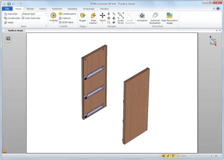 Разработка инструкции по сборке мебели в 3DVia Composer.