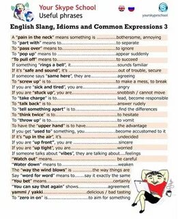 There is expression in english language