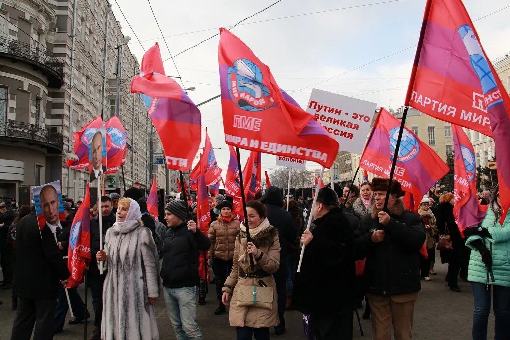 Партия мир и единство. 2015 Митинг Антимайдан. Партия мир.