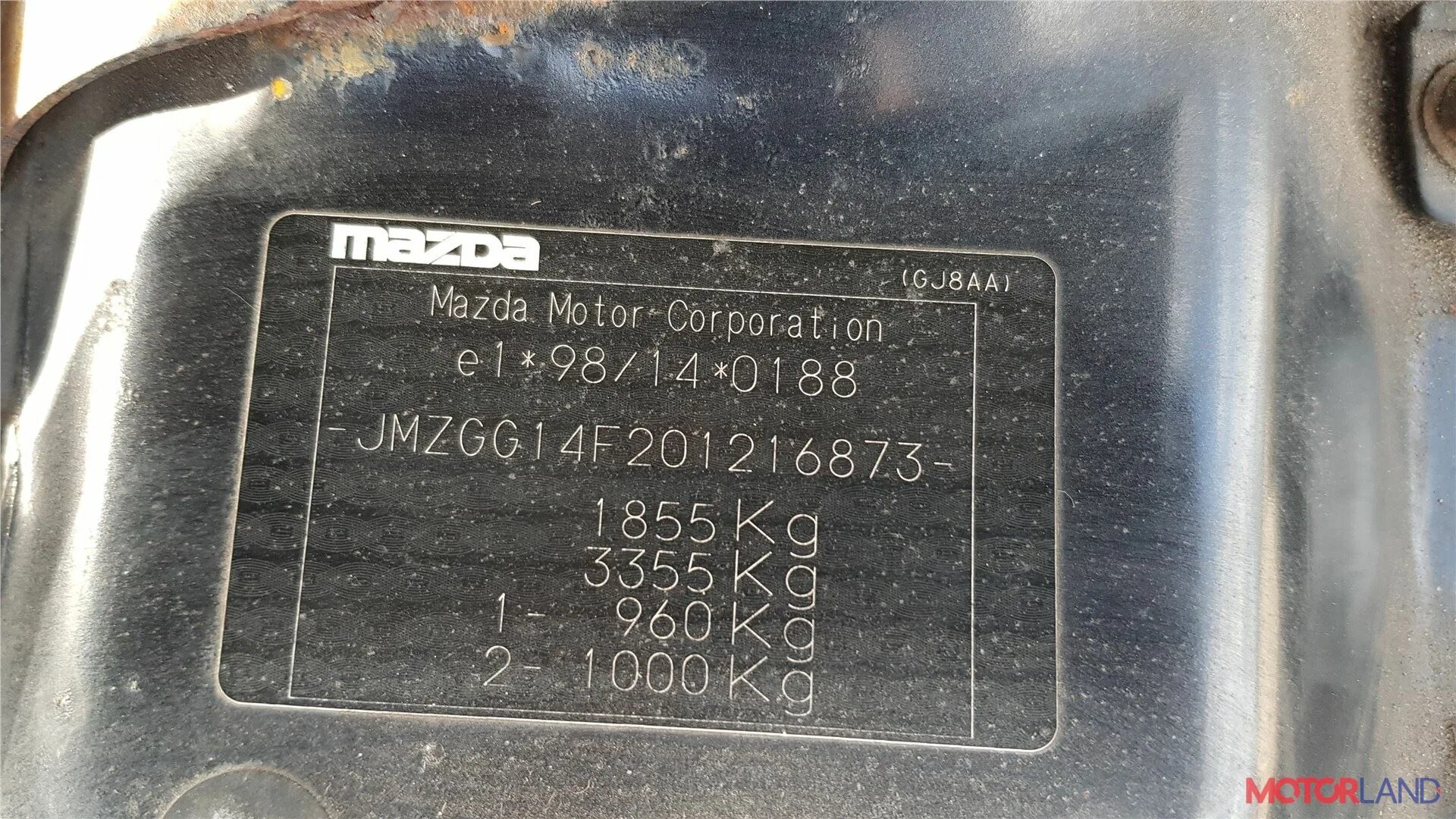 Код краски мазда 6. Mazda 6 gg VIN двигателя. Mazda 6 gg 2.0 вин. Номер двигателя Мазда 6 gg 2.0. Номер двигателя Мазда 6 gg.