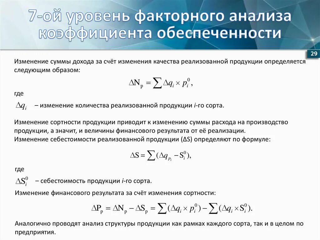 В результате изменения суммы. Показатели факторного анализа. Аналитические коэффициенты. Факторный анализ коэффициента финансирования. Факторный анализ формула.