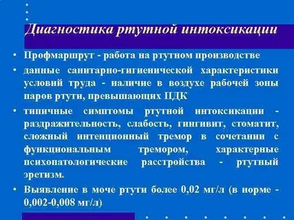 Выявить интоксикацию