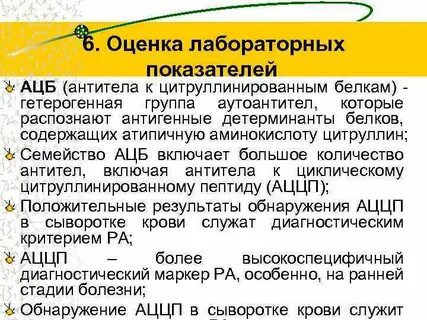 Антитела к циклическому цитруллинированному