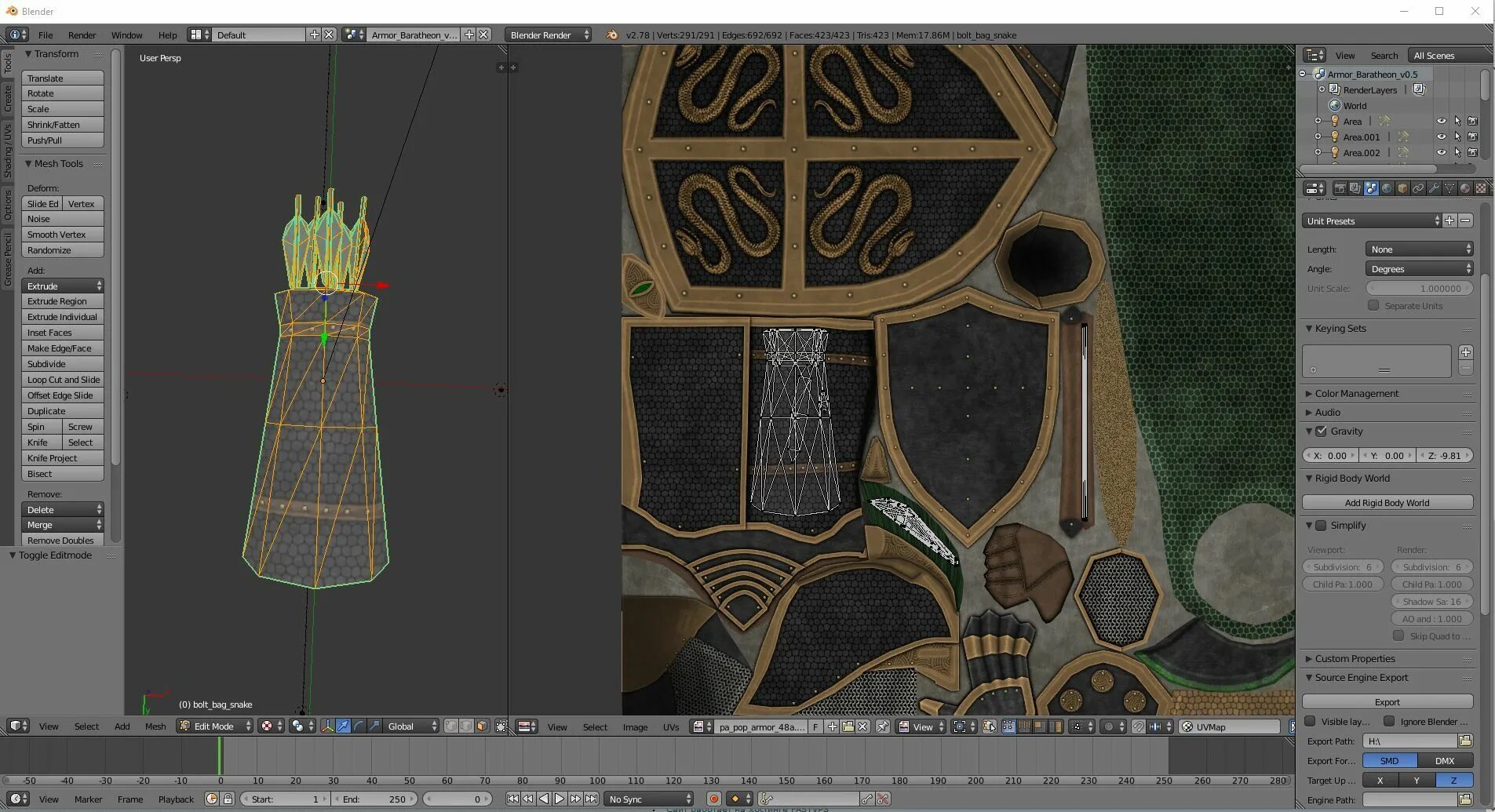 Blender mapping