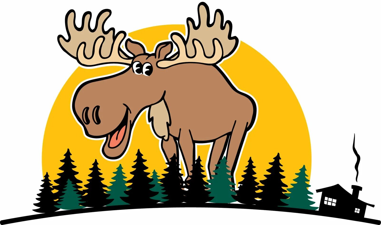 лосиха вектор. символ года лось картинка. веселый лось. лось символ. стикер лось.