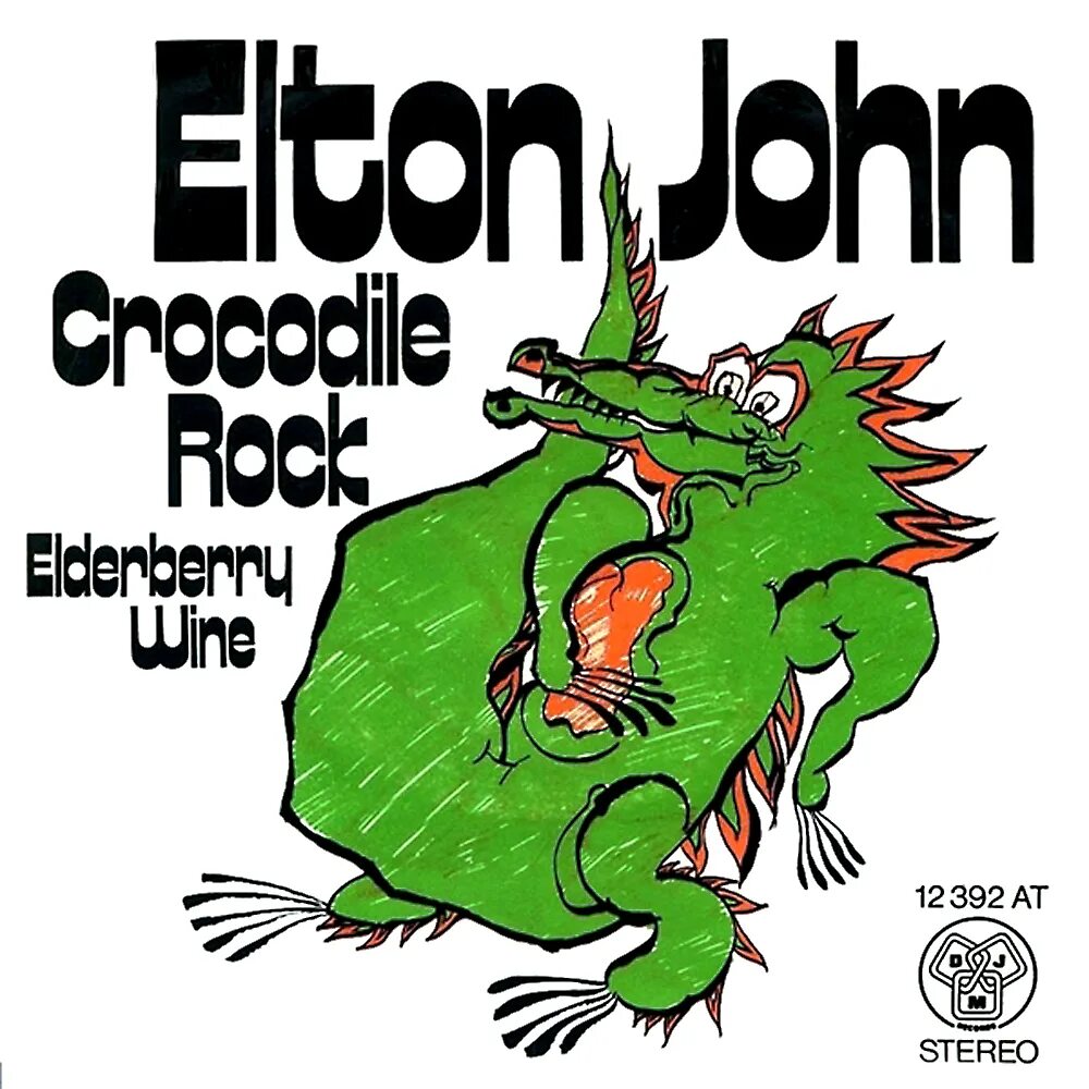Elton john rock. Элтон Джон Crocodile Rock. Элтон Джон крокодиловый рок. Crocodile Rock Elton John обложка. Глэм рок крокодил.
