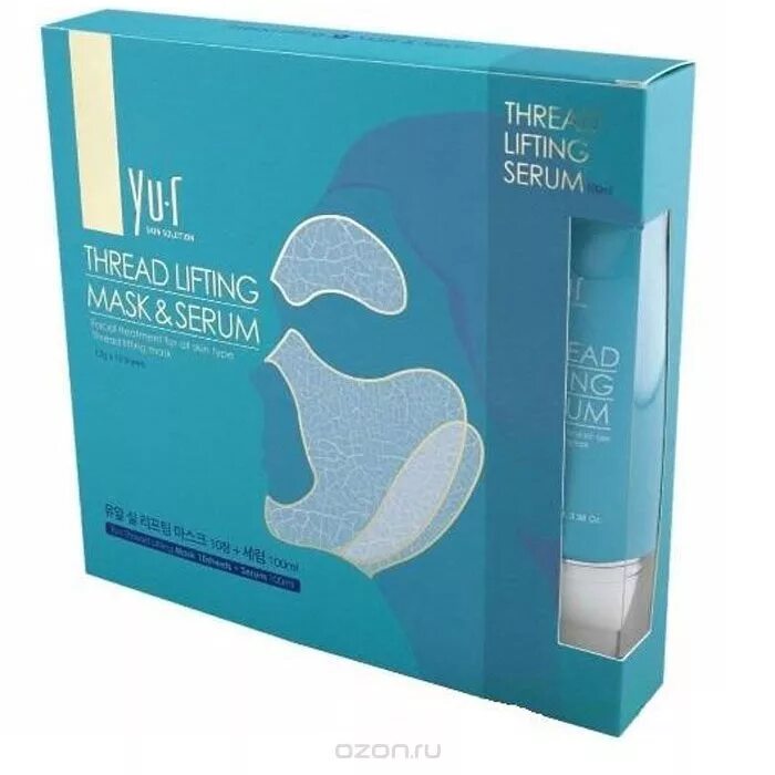 Маски yu r. Нитевая маска для лица корея. программа лифтинг комплекс yu.r thread lifting mask (гель + 10 масок). маски yur. лифтинг лица корея.