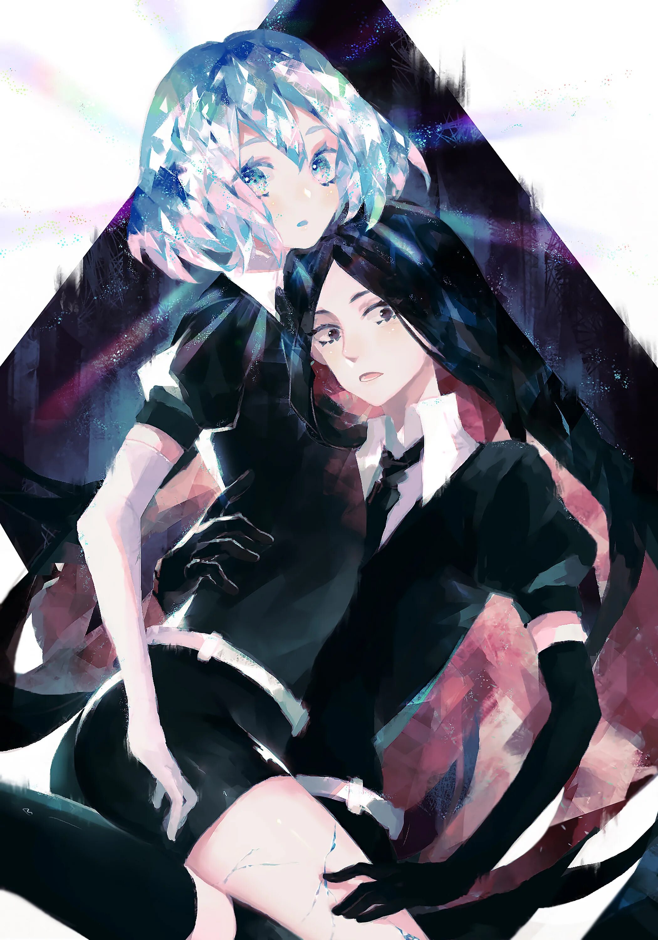 Борт самоцвет. Houseki no kuni Алмаз и борт. Houseki no kuni bort Art. Houseki no kuni bort and Diamond.