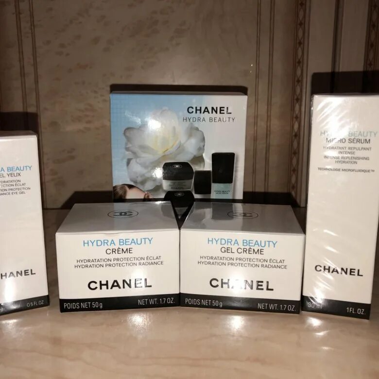 Набор кремов для лица Chanel hydra Beauty 4 в 1. Крем Шанель гидра Бьюти. Крема Шанель набор. Набор крема Шанель для лица.