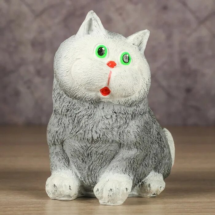 Фигурка кот. Фигурка серый кот. Сувенир кот. Пластиковые фигурки котов.