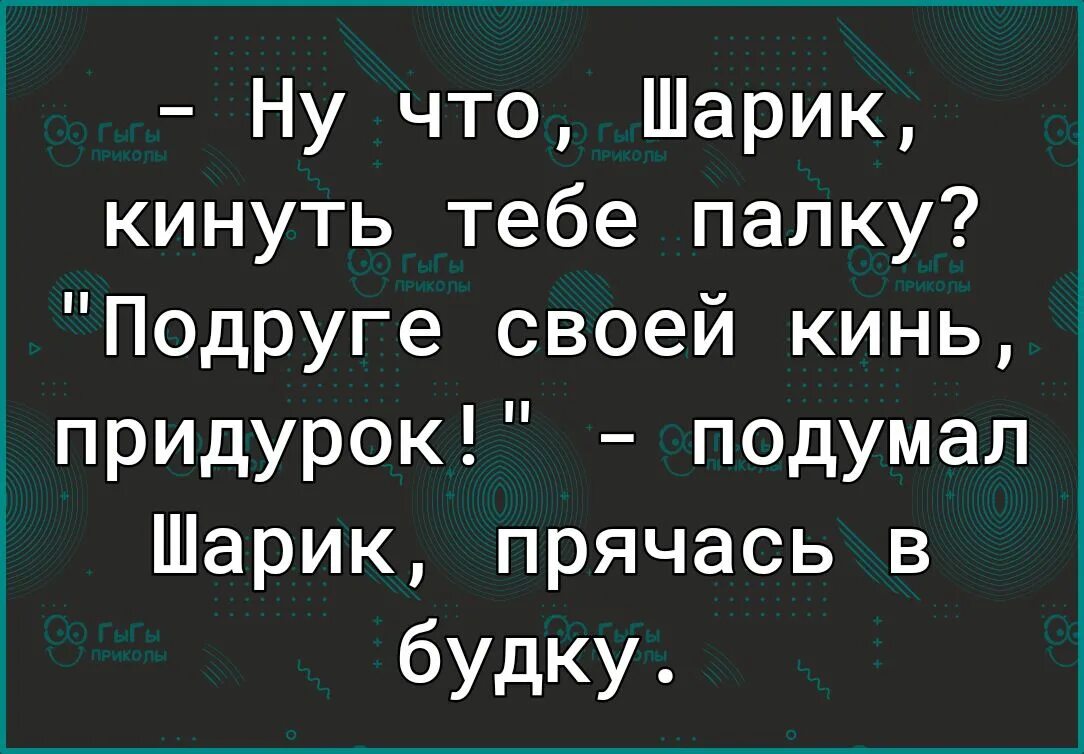 Кинуть шарик. Несу палку тебе.