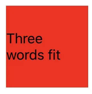 Word fit