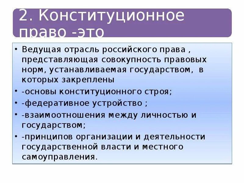 Какие отношения регулирует конституция. Конституционное право как отрасль.