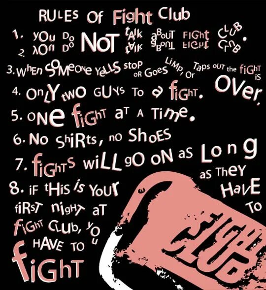 Rule 34 fight club. Fight Club Rules. Fight Club правила. Восемь правил бойцовского клуба. 34 Правила бойцовского клуба.