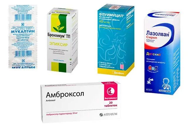Мокроторазжижающие и отхаркивающие