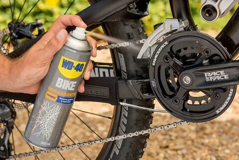 Можно смазать цепь wd 40