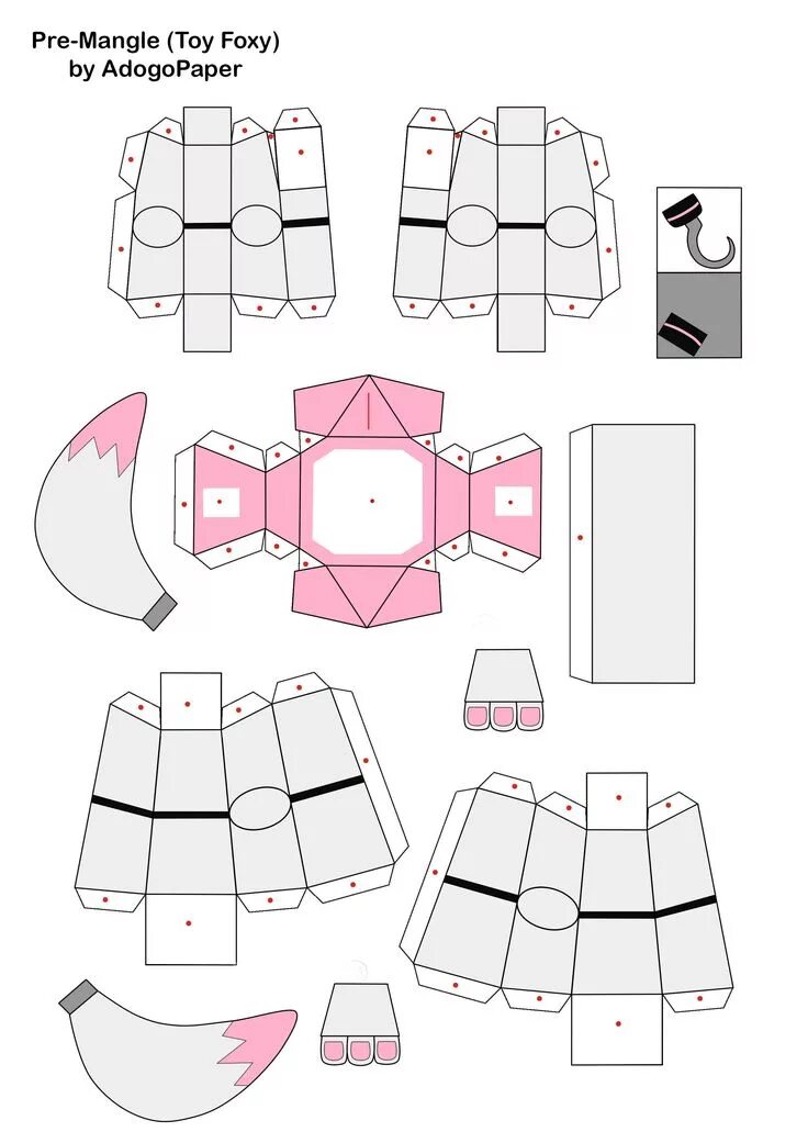 five nights at freddy's 2 the mangle papercraft P1 Five nights at freddy's, Pape