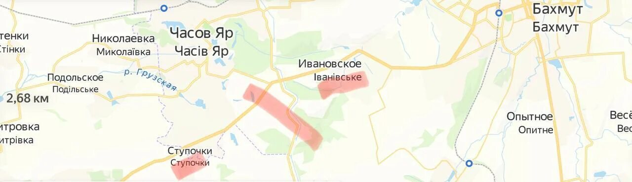 Часов яр кто контролирует. Артемовск часов яр на карте. артемовск константиновка на карте. бахмут на карте. константиновка донецкая область на карте.