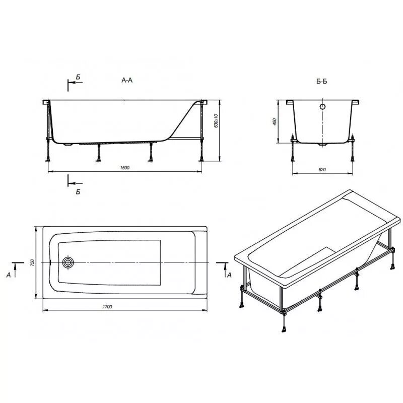 Высота ножек акриловой ванны. Акриловая ванна Roca Elba 170х75. Roca easy 170x70. Акриловая ванна Elba 170х75 см. Размеры ванны Roca Elba 170х75.