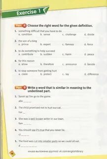 Write the words for these definitions