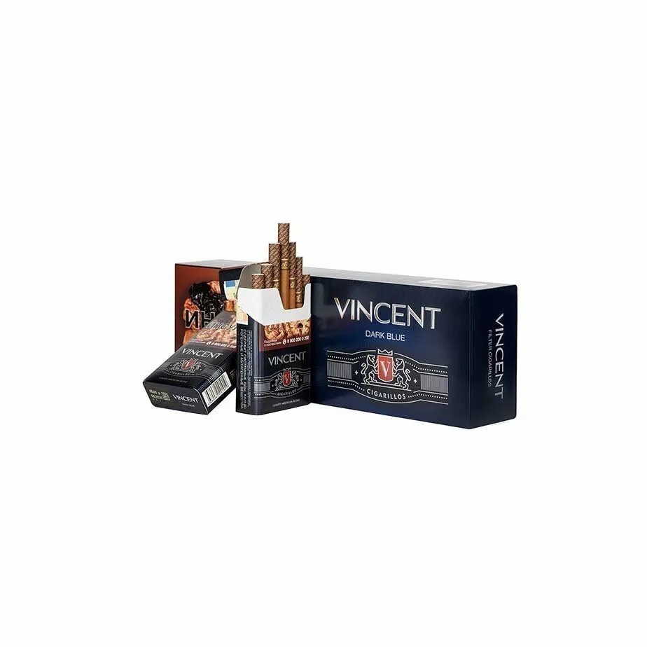 Купить недорогие сигареты в розницу. Сигариллы Vincent Dark Blue. Vincent Dark Red сигареты. Сигареты Vincent Cigarillos.