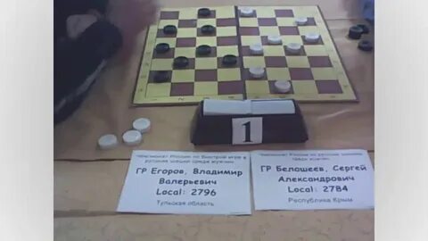 Перед началом чемпионата по шашкам
