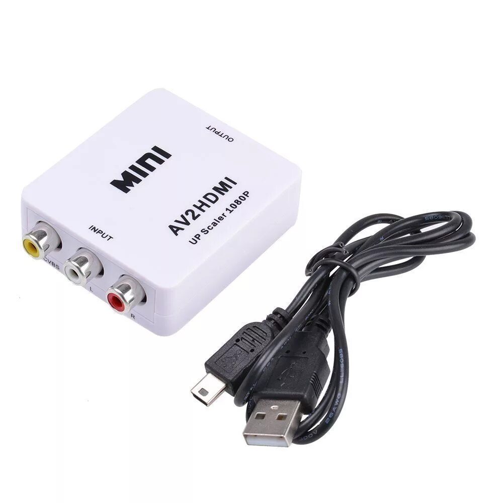 Конвертер hdmi тюльпаны. Адаптер Mini av 2 HDMI Converter 3 RCA 1080p. Up Scaler 1080 преобразователь hdmi2av. Композитный адаптер преобразователь av2hdmi. Mini av2hdmi Upscaler 1080p.