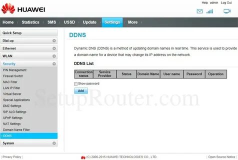 Setup huawei