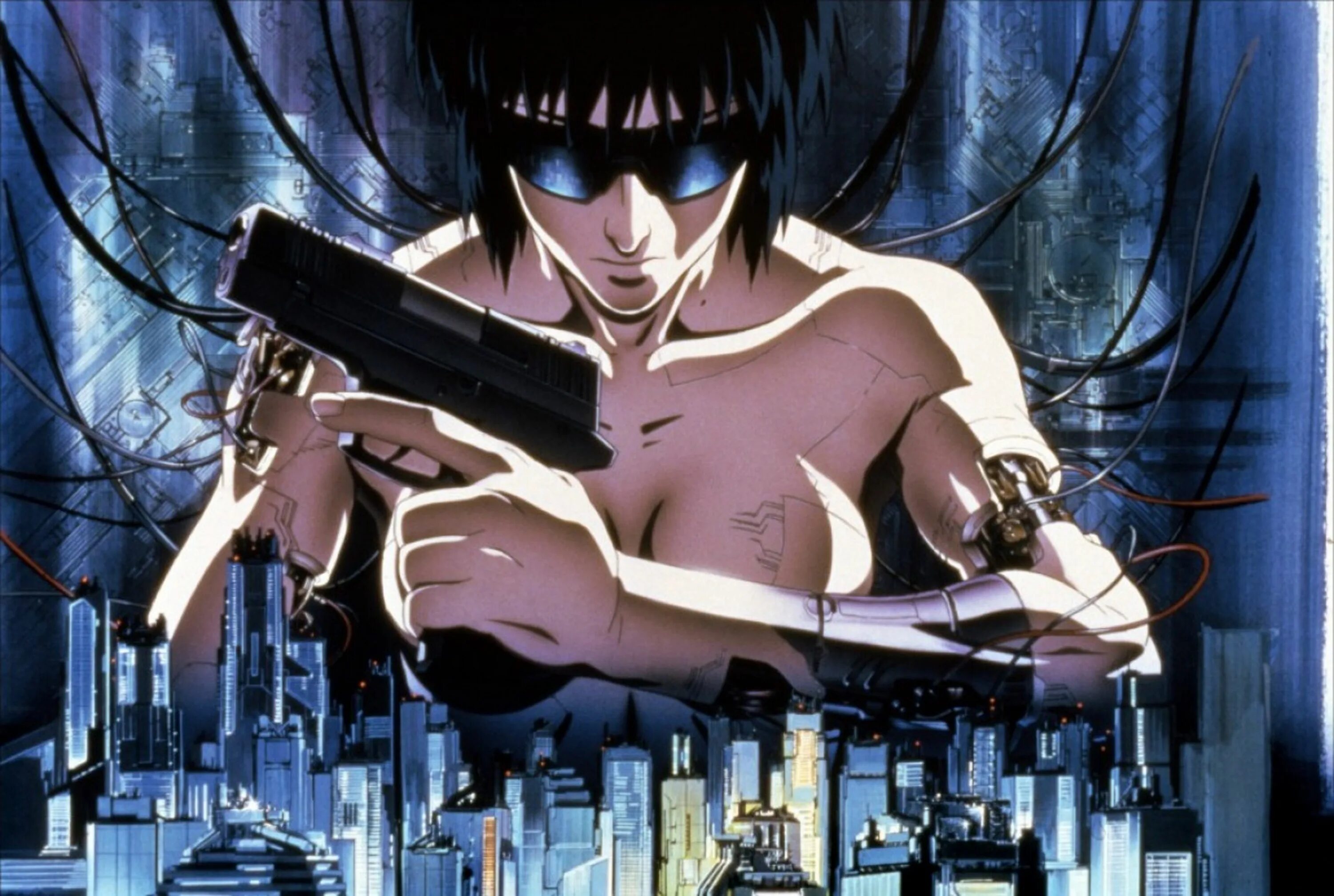 Ghost in the Shell 1995. Кусанаги призрак в доспехах 1995. Призрак в доспехах Мотоко Кусанаги 1995. Gits opening