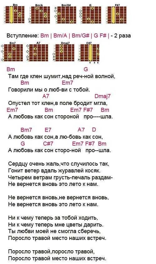 Аккорды песни сколько. Аккорды. Там где клён шумит аккорды на гитаре. Клен аккорды. Там где клён шумит слова.