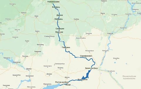 Исток дона на карте